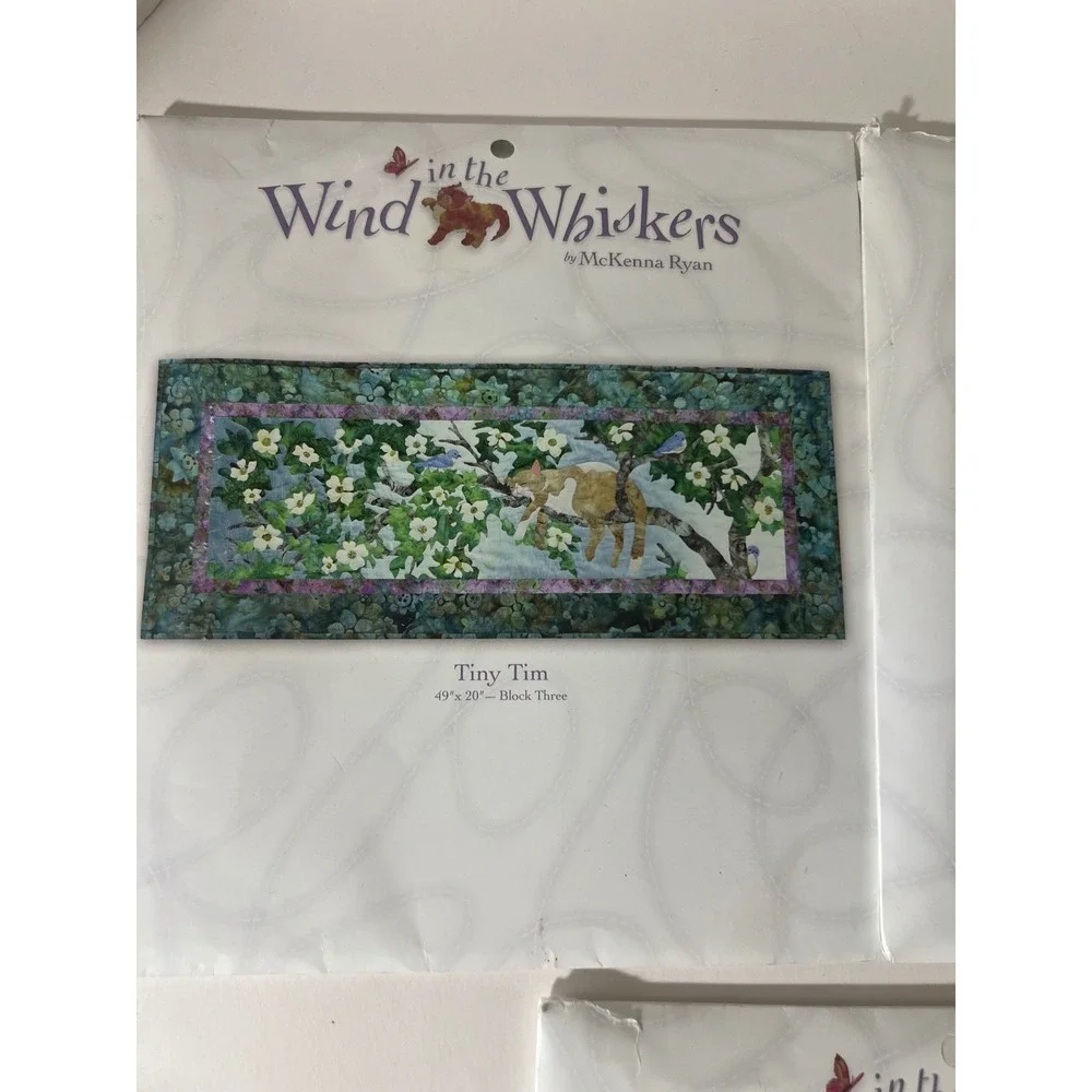 McKenna Ryan In the Wind and Whiskers Quilt Pattern Set Blocks 3-7 Cats Hoffman